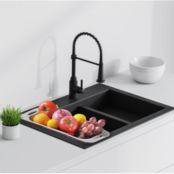 Extendable / Collapsible Colander - Strainer Over the Sink  (Lt. Grey) - Picture 9 of 12